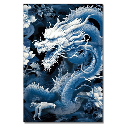 Mythical Blue Japanese Dragon HD Acrylic Prints