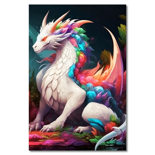 Beautiful White Dragon Acrylic HD Prints